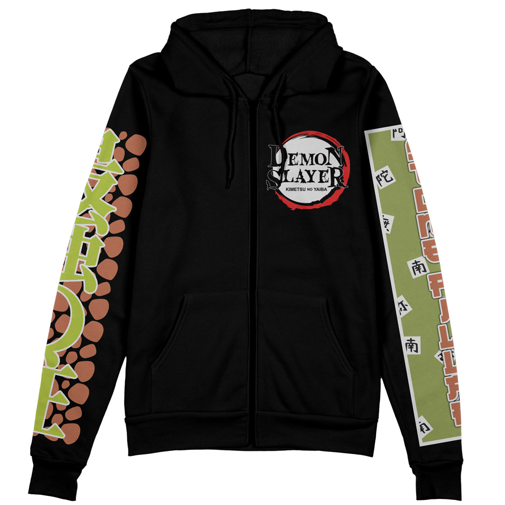 Gyomei Himejima Demon Slayer Streetwear Zip Hoodie Jacket - Image 2