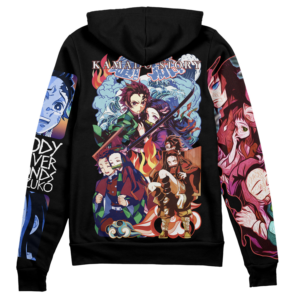 Kamado Story Demon Slayer Streetwear Zip Hoodie Jacket