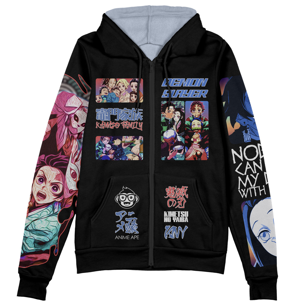 Kamado Story Demon Slayer Streetwear Zip Hoodie Jacket - Image 2