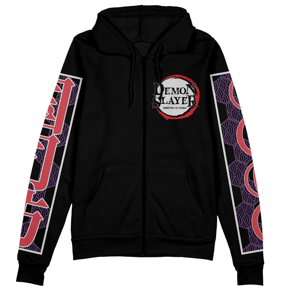 Kokushibo Demon Slayer Streetwear Zip Hoodie Jacket - Image 2