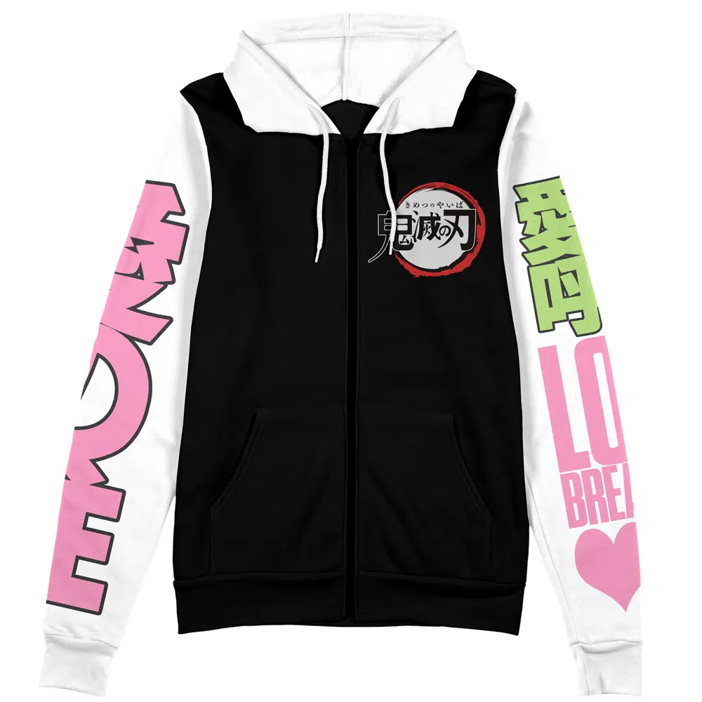 Mitsuri Kanroji V2 Demon Slayer Streetwear Zip Hoodie Jacket - Image 2