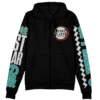 muichiro Zip Hoodie Front Mockup - Demon Slayer UK Shop
