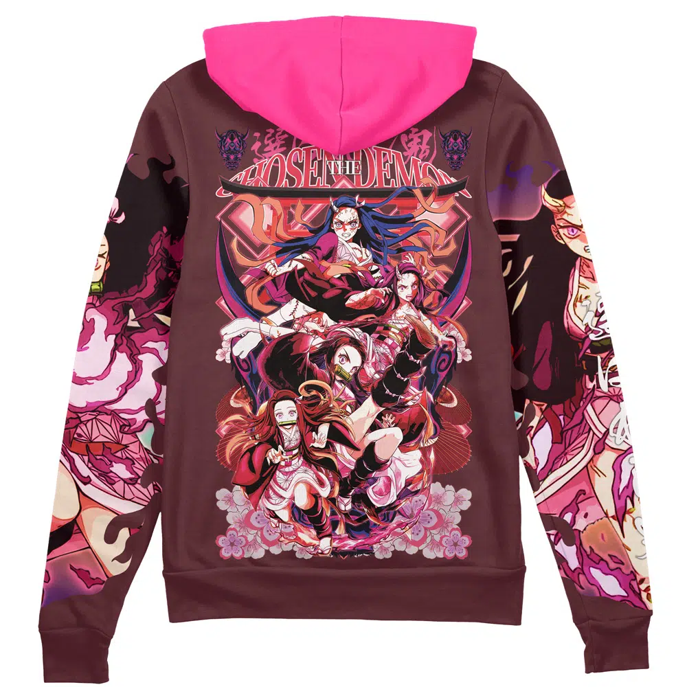 Kamado Nezuko V2 Demon Slayer Streetwear Zip Hoodie Jacket