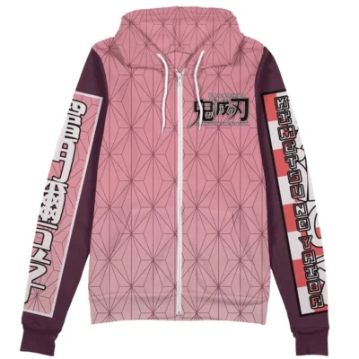 nezuko Zip Hoodie Front Mockup 1 - Demon Slayer UK Shop