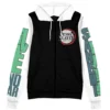 sanemi Zip Hoodie Front Mockup - Demon Slayer UK Shop