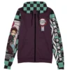 tanjiro Zip Hoodie Front Mockup - Demon Slayer UK Shop