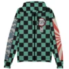 tanjiro haori Zip Hoodie Front Mockup - Demon Slayer UK Shop